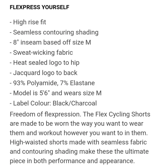 Gymshark Flex Cycling Shorts in Black/Charcoal - Picture 11 of 11